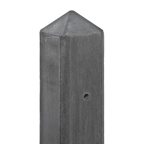 Tussenpaal antraciet glad met diamantkop 10 x 10 x 280 cm betonpaal
