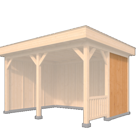 Halve wandmodule type G - 1667x2300mm rabatdelen onbehandeld