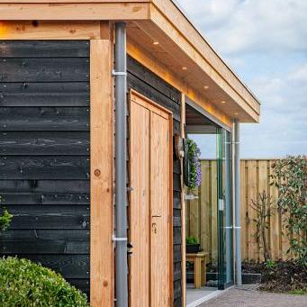 DHZ Plat dak met zijluifel Holten- Zwart 300x300+390cm