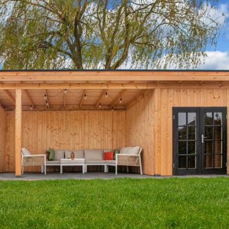 DHZ Plat dak Vriezenveen - Zwart 750x355cm