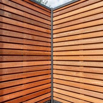 Tuinscherm Bangkirai 40-planks - Prinsenbeek 180x180 - Schutting