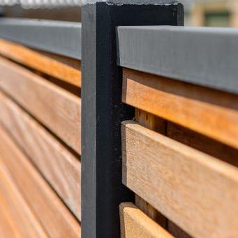 Tuinscherm Bangkirai 40-planks - Prinsenbeek 180x180 - Schutting