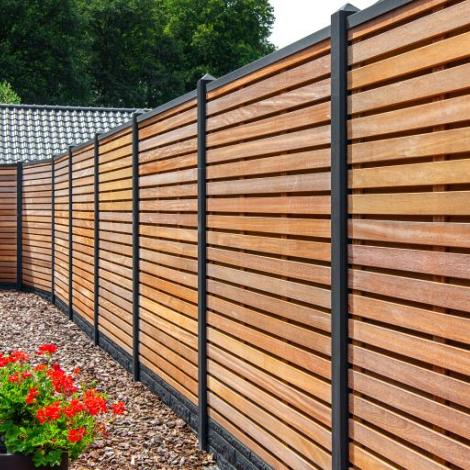 Tuinscherm Bangkirai 40-planks - Prinsenbeek 180x180 - Schutting