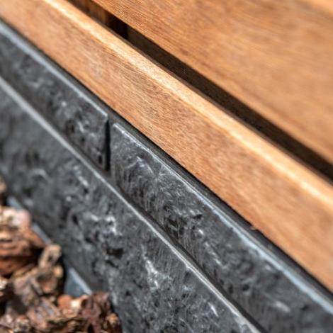 Tuinscherm Bangkirai 40-planks - Prinsenbeek 180x180 - Schutting