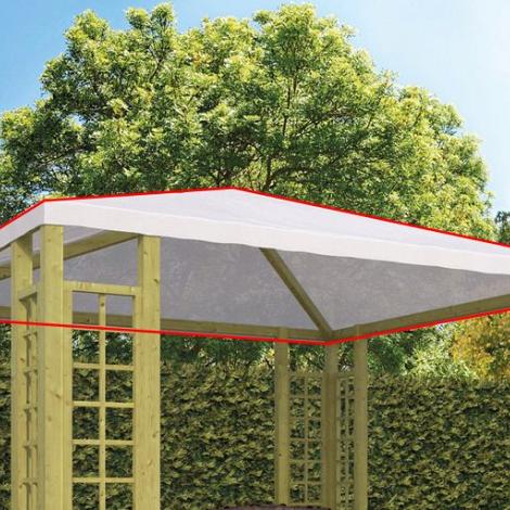 Houten paviljoen - los zeildoek