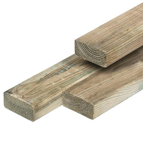 Verbindingsbalk (geïmpregneerd) - Balk voor betonsleufpaal 3.5x11.5x400cm