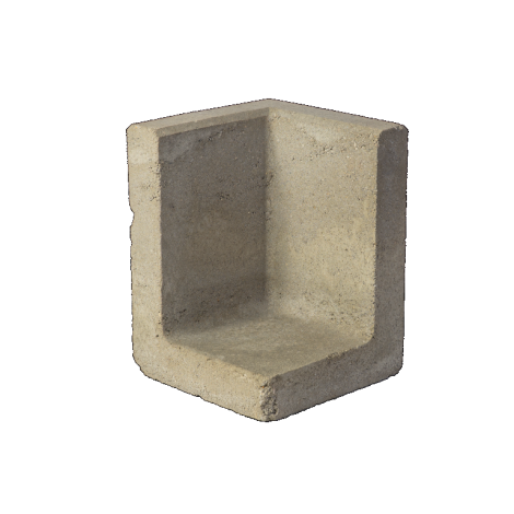 L hoekelement 50x50x120 grijs