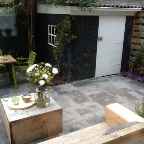 Fine Stone Light 60x60x4 Zwart/Grijs