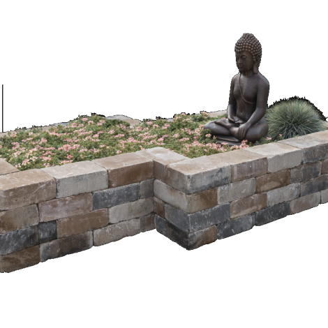 Tumbelwall 30x20x10cm Bruin/Beige/Zwart