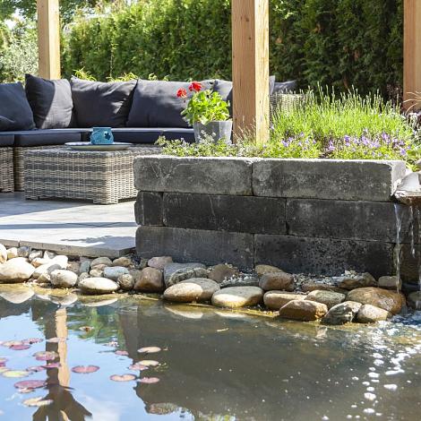 Blockstone 15x15x60  - Zwart