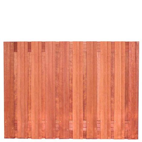 Tuinscherm hardhout 21 planks (19+2) - Dronten 180 x 130 - schutting