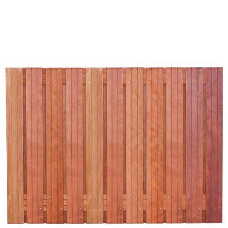 Tuinscherm hardhout 23 planks (21+2) - Hoorn 180 x 130 - schutting