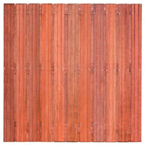 Tuinscherm hardhout 23 planks (21+2) - Hoorn 180 x 180 - schutting