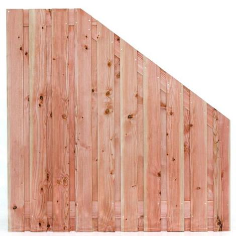 Tuinscherm lariks 21 planks - Zwarte Woud 180/90x180cm VERLOOP schutting