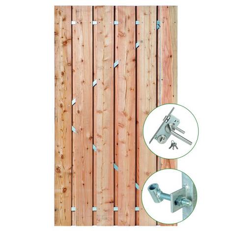 *Tuindeur geïmpregneerd - Privacy + rvs inbouwslotset 195x110cm - poort