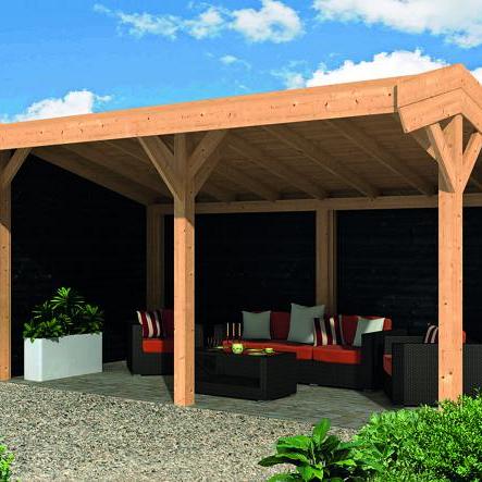 DHZ Kapschuur Goor - 600x300cm incl. schroefpakket (2 colli) - Dakleer: 40 m² / Shingles: 36 m² / Aq