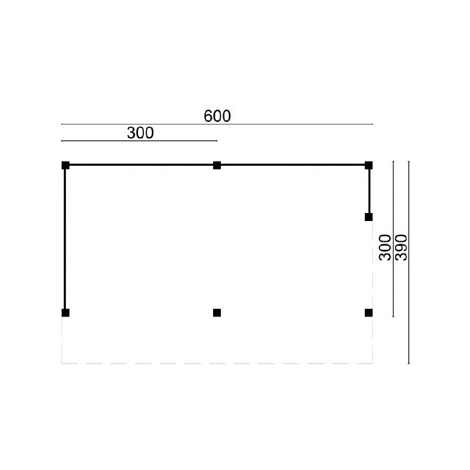 DHZ Kapschuur Goor - 600x300cm incl. schroefpakket (2 colli) - Dakleer: 40 m² / Shingles: 36 m² / Aq