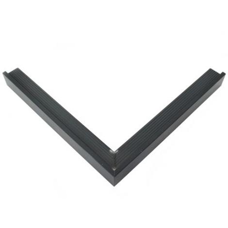 Aluminium daktrim buitenhoek standaard 45x45mm Zwart