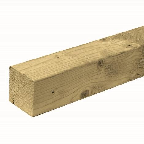 Geïmpregneerd vuren geschaafde balk - 7x7x300 cm balk