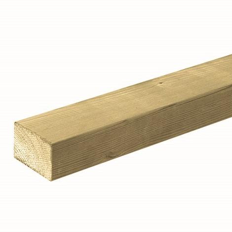 Geïmpregneerd vuren geschaafde balk - 4.4x7x420 cm balk