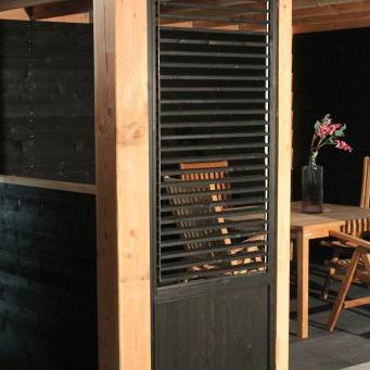 Wandpaneel draaibare lamellen compleet
