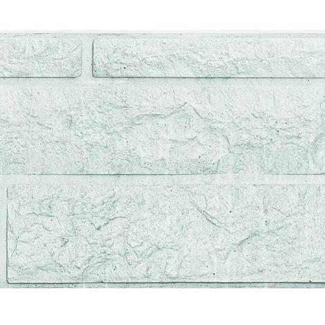 Berton©-motiefplaat wit/grijs - H36xD4.8xL180cm rotsmotief - uitsluitend voor sleufpaal