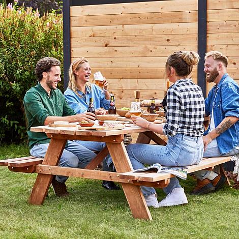 Hardhouten picknicktafel - Economy