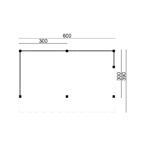 DHZ Kapschuur Goor - Zwart - 600x300cm