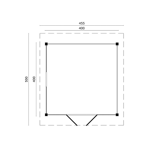 DHZ Zadeldak Tubbergen - Zwart 400x400cm