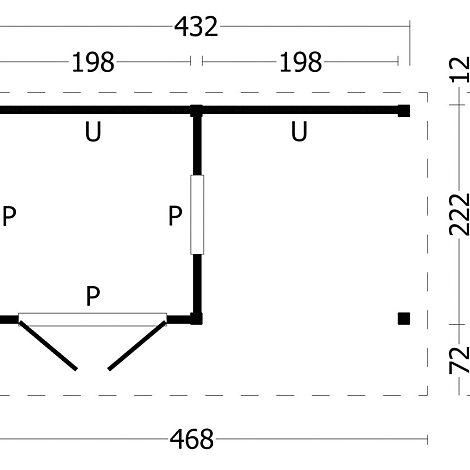 Bergen L Type 3 - Potdekselplank blank