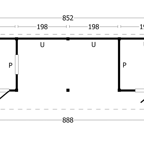 Bergen L Type 12 - Potdekselplank zwart