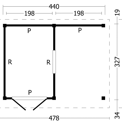 Oslo L Type 4 - Potdekselplank blank