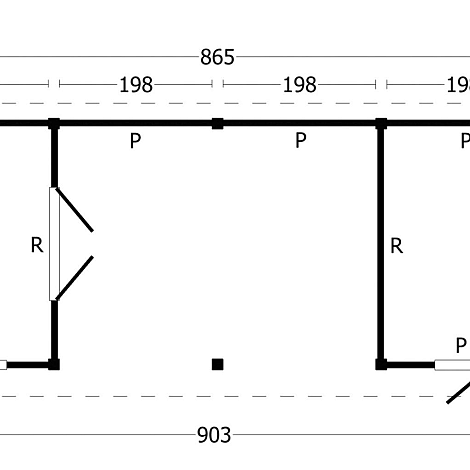 Oslo L Type 12 - Potdekselplank zwart