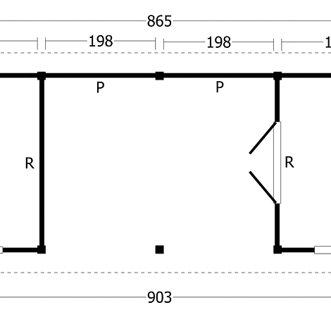 Hamar L Type 12 - Potdekselplank blank