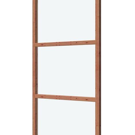 Glaswand De Luxe onbehandeld - type C 100.4x230cm