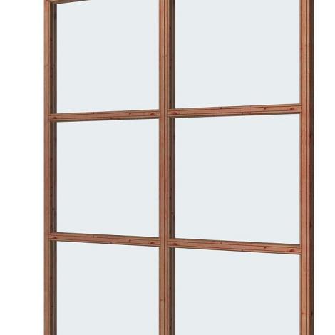 Glaswand De Luxe onbehandeld - type G 166.7x230cm