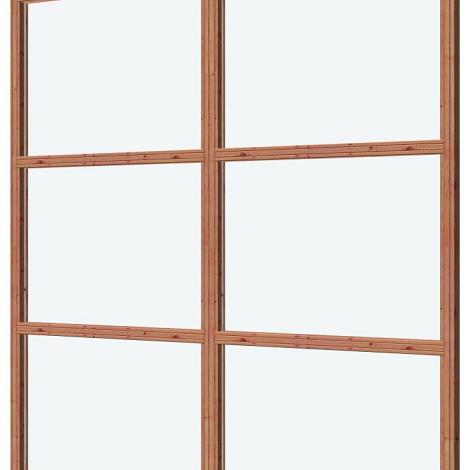 Glaswand De Luxe onbehandeld - type P 198x230cm