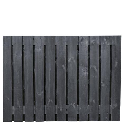 Tuinscherm zwart gesp. 21 planks (19+2) - Stuttgart 130x180cm - schutting