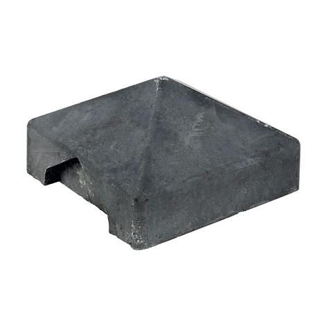 Beton-afdekpet antraciet diamantkop - 14x14x5cm hoekmodel