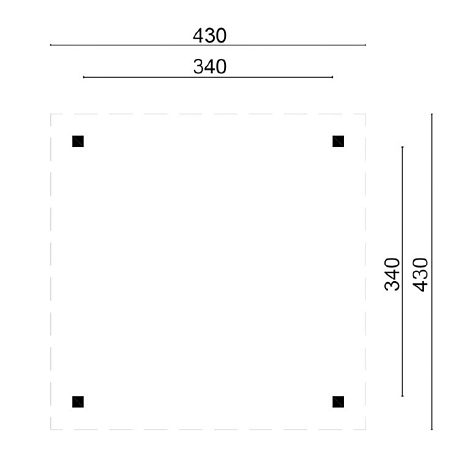 DHZ Prieel Obdam - 430x430cm basis