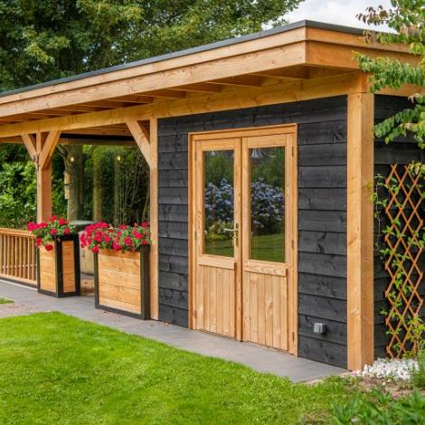 DHZ Plat dak Nijverdal - Zwart (3 colli) 900x410cm
