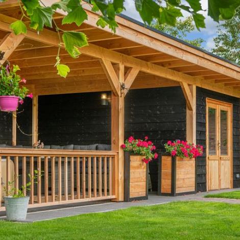 DHZ Plat dak Nijverdal - Zwart (3 colli) 900x410cm