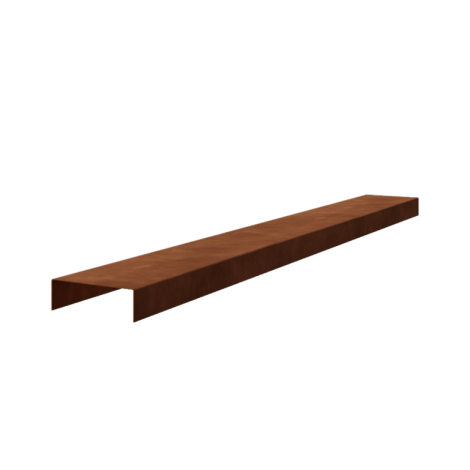 Cortenstaal overzetprofiel 5x15x5cm (lengte 240 cm)