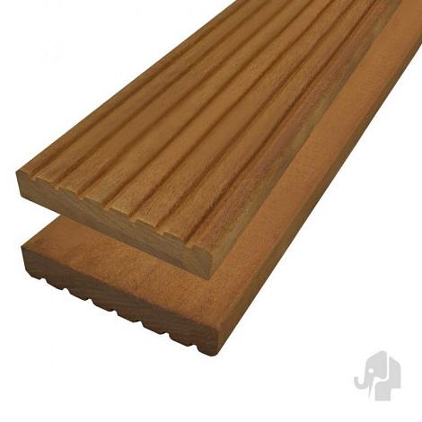 Vlonderplank Bangkirai hardhout gedroogd 2,5x14,5x395cm