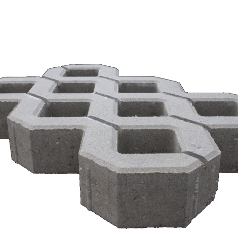RS. Grasbetontegel 60x40x10cm - Grijs