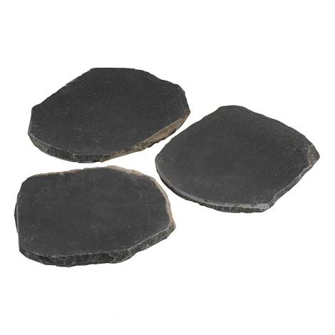 Stapsteen -  basalt Soft finish Ø 40 cm x 3 cm zwart
