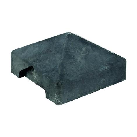 Beton-afdekpet antraciet diamantkop - 14x14x5cm hoekmodel