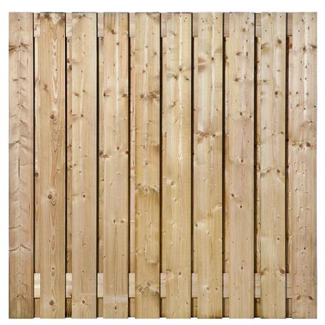 Tuinscherm vuren geïmp. 21 planks (19+2) - Azewijn 180x180cm - schutting