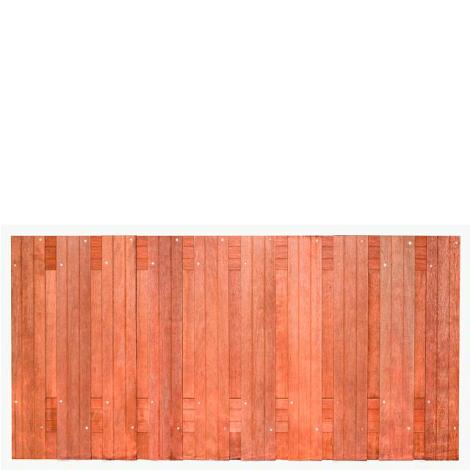 Tuinscherm hardhout 21 planks (19+2) - Dronten 180 x 90 - schutting