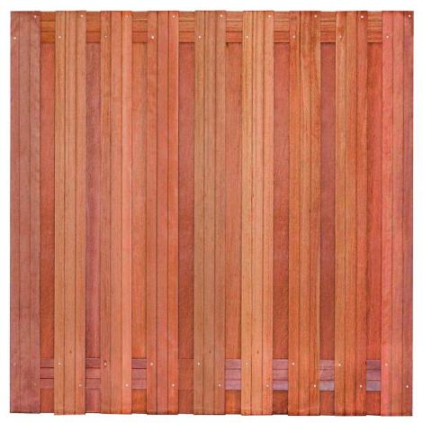 Tuinscherm hardhout 19 planks (17+2) - Harlingen 180 x 180 - schutting